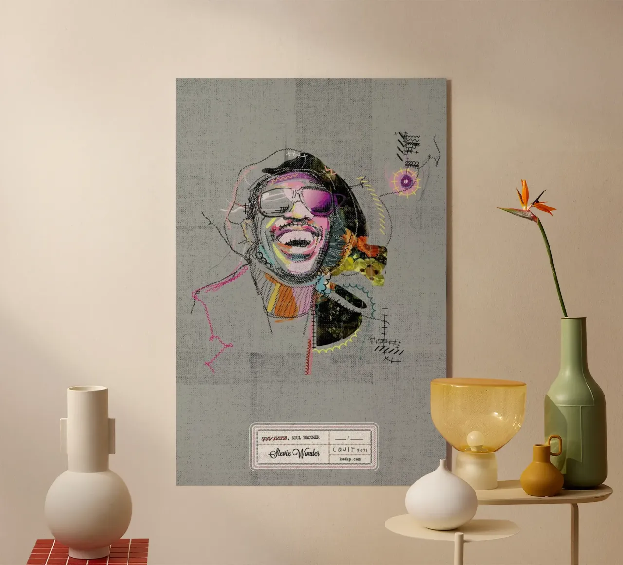 Stevie Portrait plexiglass da Carlos Quitério