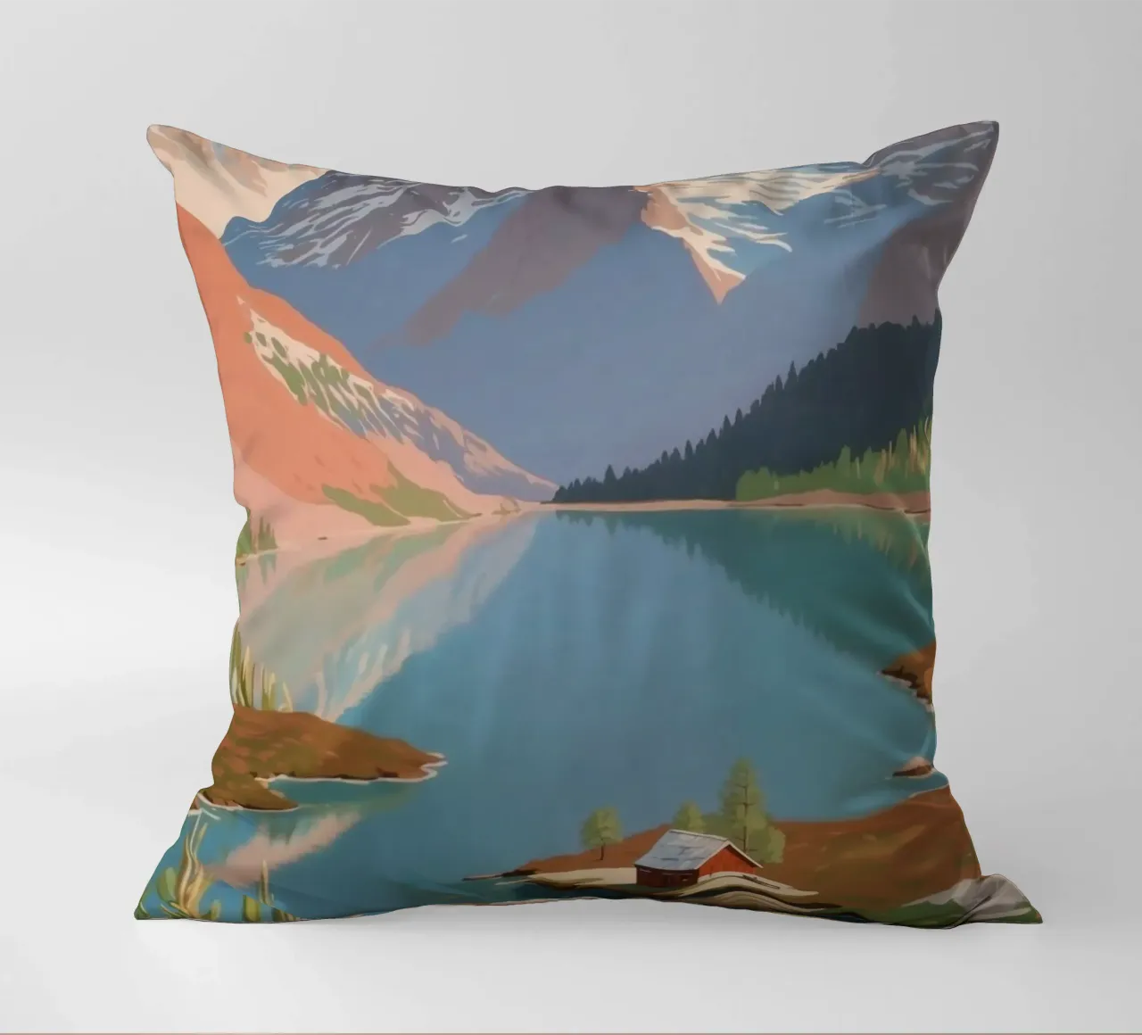 Pragser Wildsee: risveglio di primavera | Werk 4 cuscino da AlbertKlee
