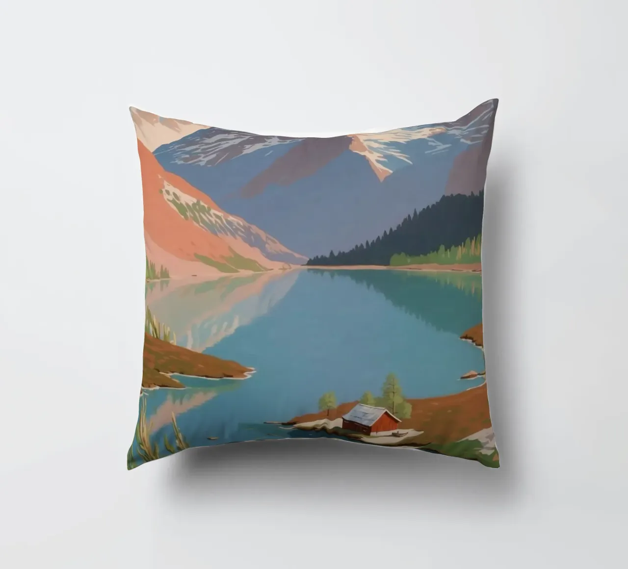 Pragser Wildsee: risveglio di primavera | Werk 4 cuscino da AlbertKlee
