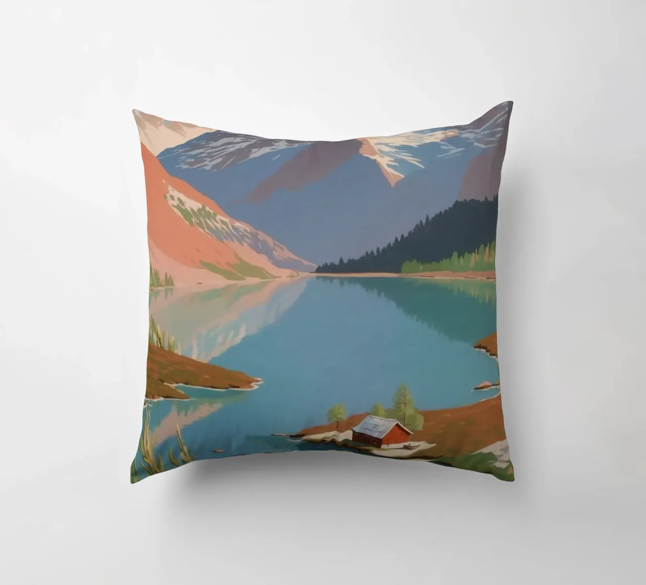Pragser Wildsee: risveglio di primavera | Werk 4 cuscino da AlbertKlee
