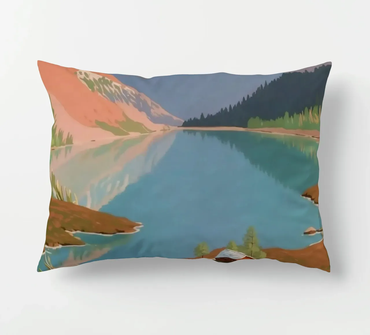 Pragser Wildsee: risveglio di primavera | Werk 4 cuscino da AlbertKlee