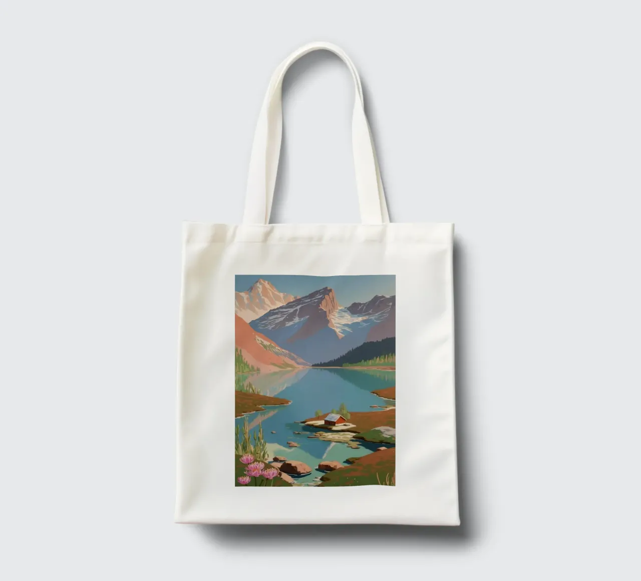 Pragser Wildsee: risveglio di primavera | Werk 4 borsa in juta da AlbertKlee