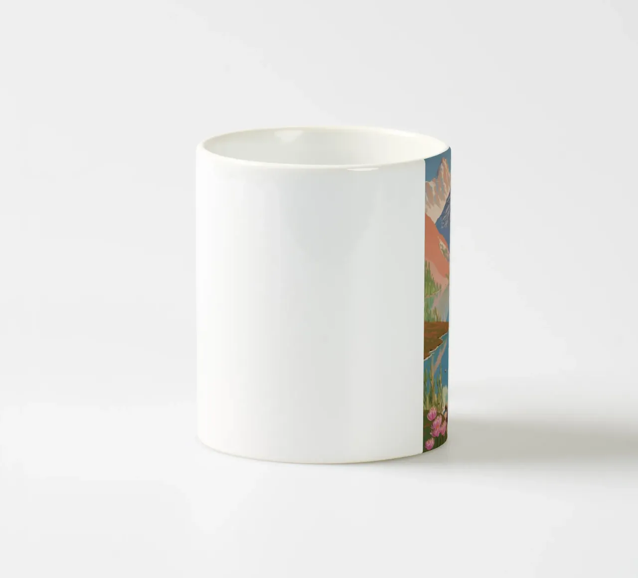 Pragser Wildsee: risveglio di primavera | Werk 4 tazza in ceramica da AlbertKlee