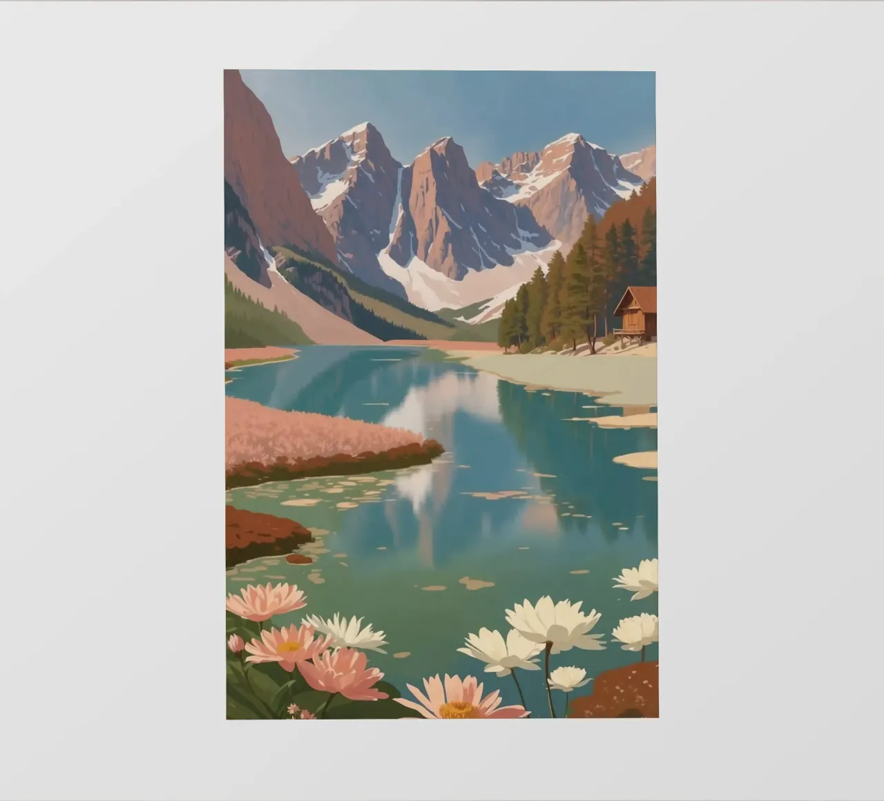 Pragser Wildsee: lo splendore della primavera | Werk 5 telo in pvc da AlbertKlee