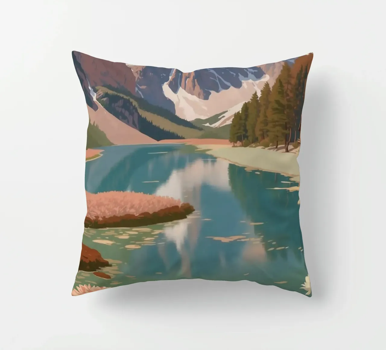 Pragser Wildsee: lo splendore della primavera | Werk 5 cuscino da AlbertKlee