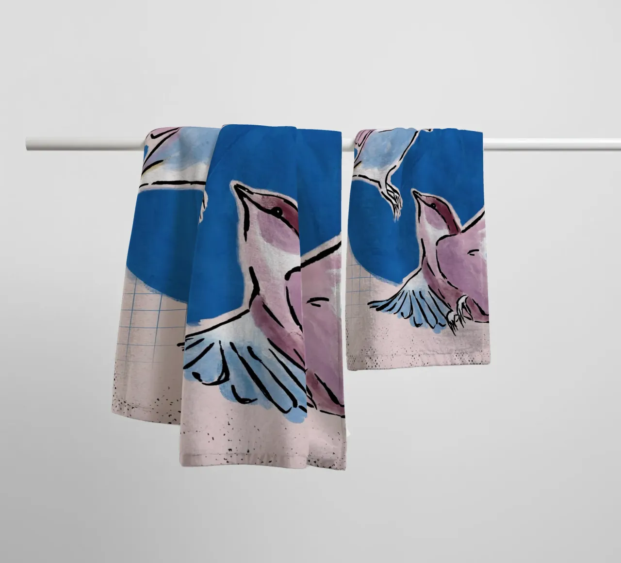 Two Birds towel by modeern