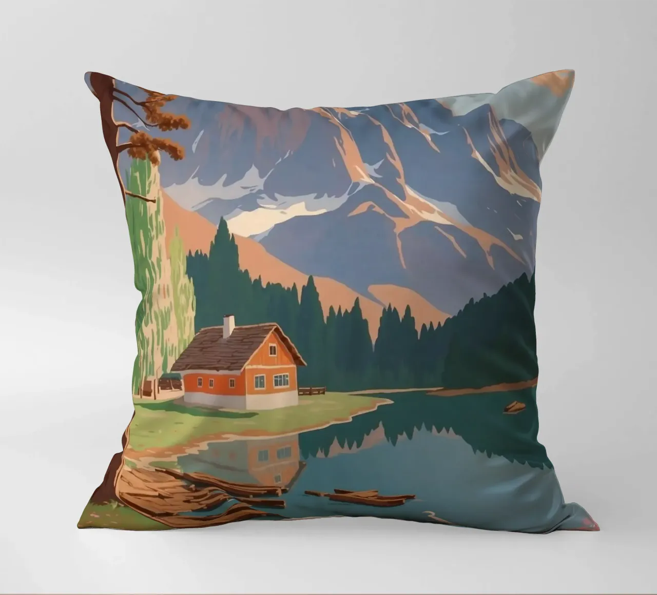 Pragser Wildsee: sogno di primavera | Werk 6 cuscino da AlbertKlee