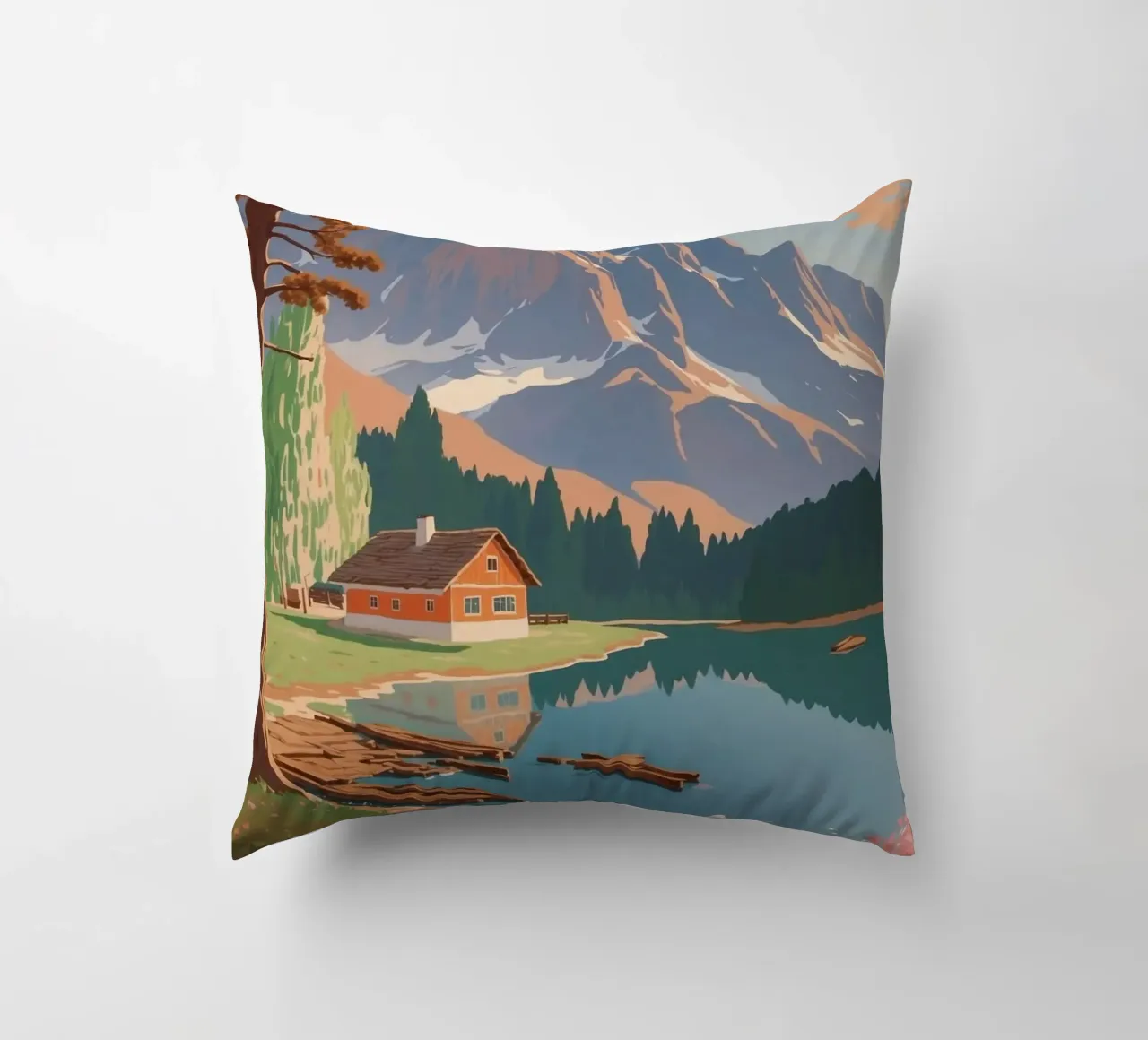 Pragser Wildsee: sogno di primavera | Werk 6 cuscino da AlbertKlee