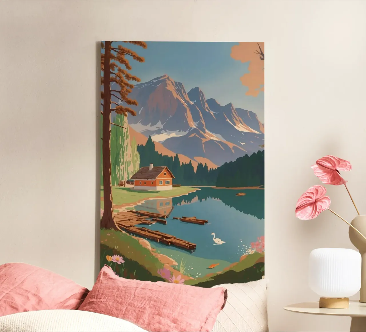 Pragser Wildsee: Spring dream | Werk 6 canvas by AlbertKlee