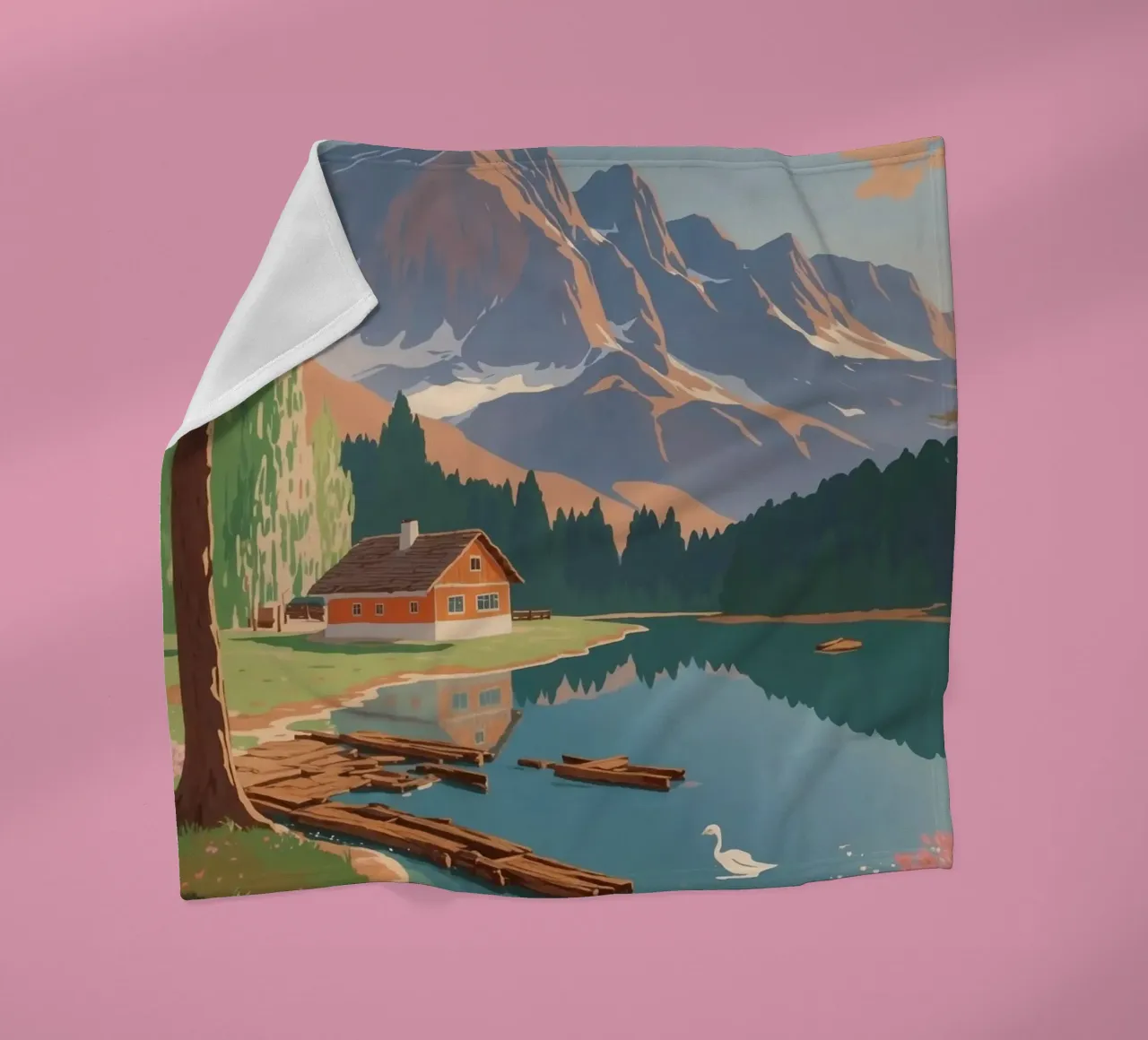 Pragser Wildsee: sogno di primavera | Werk 6 coperta in pile da AlbertKlee