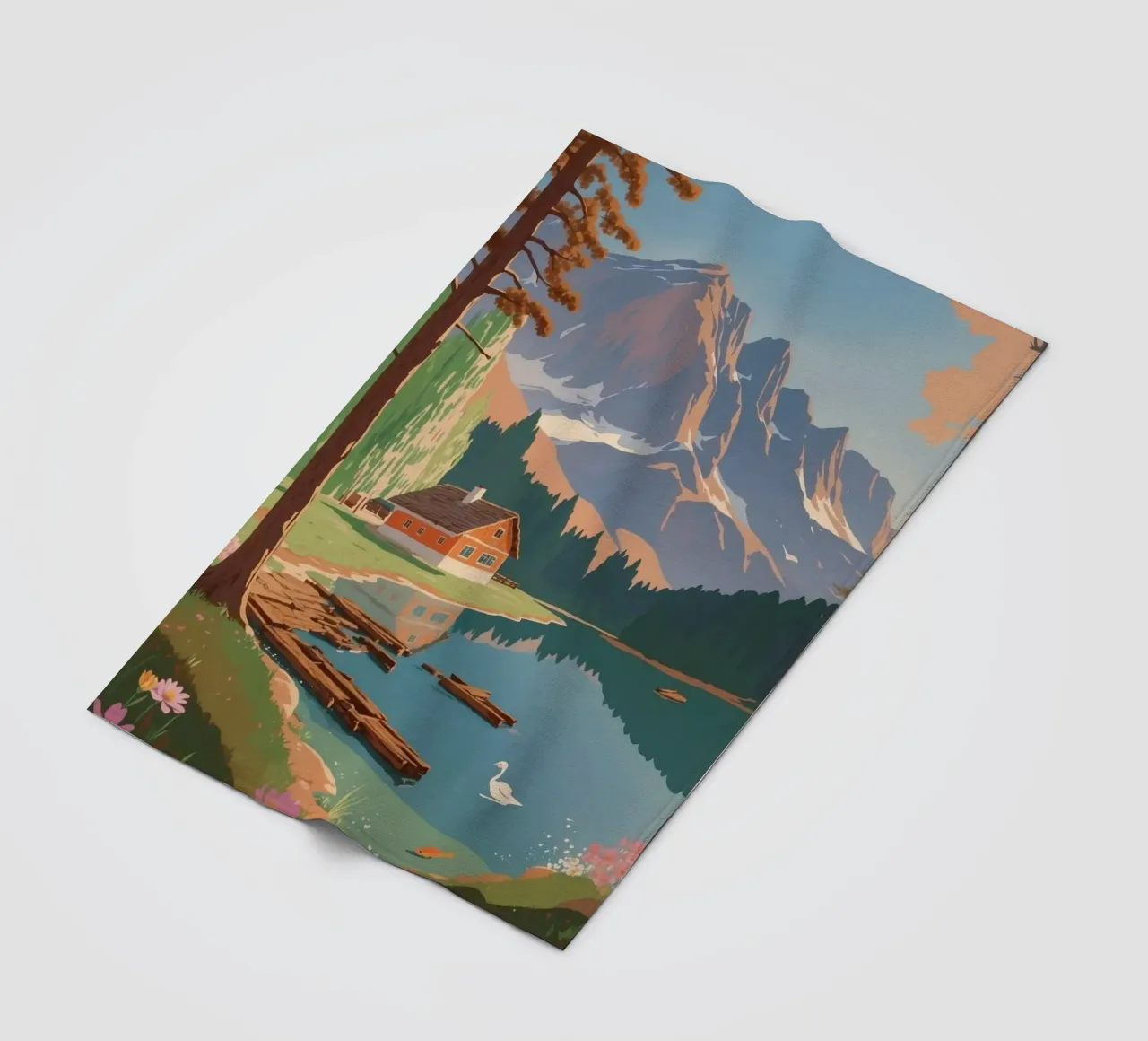 Pragser Wildsee: sogno di primavera | Werk 6 coperta in pile da AlbertKlee