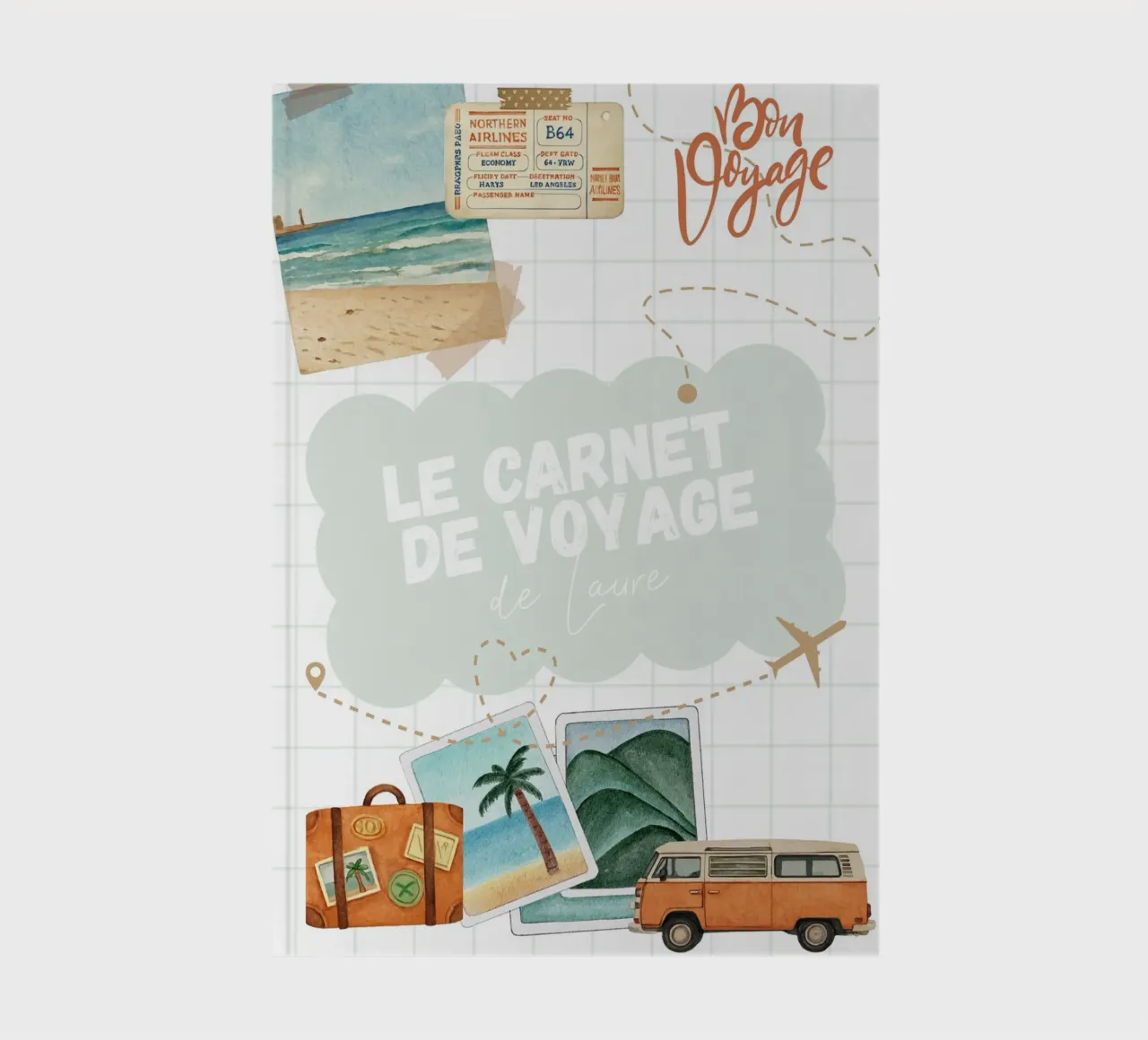 Carnet de voyage personnalisé notitieboek van Idées & Création