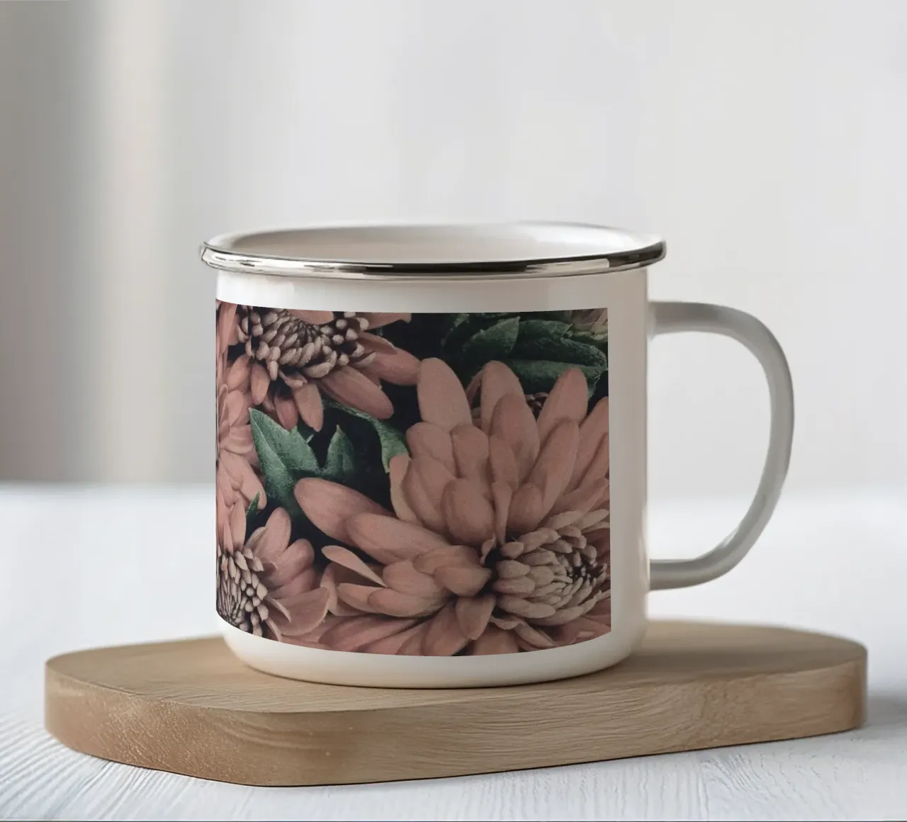 Romantico splendore floreale - Eleganza floreale tazza in smalto da Whole©