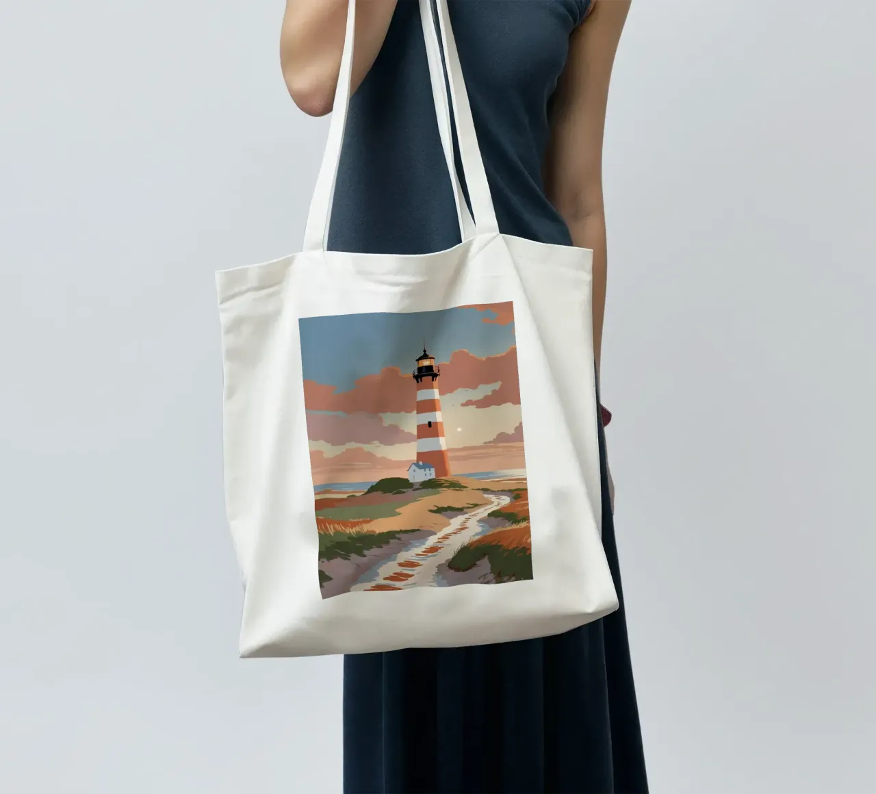 Texel: Lighthouse in summer | Werk 1 tote bag by AlbertKlee