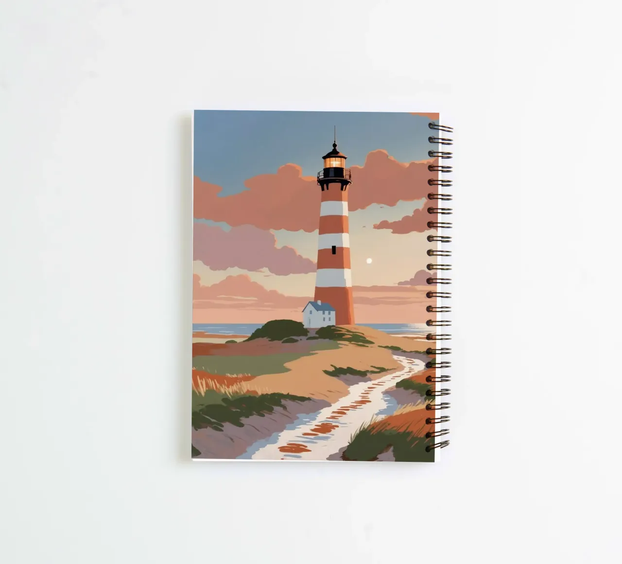 Texel: Lighthouse in summer | Werk 1 spiral notebook by AlbertKlee