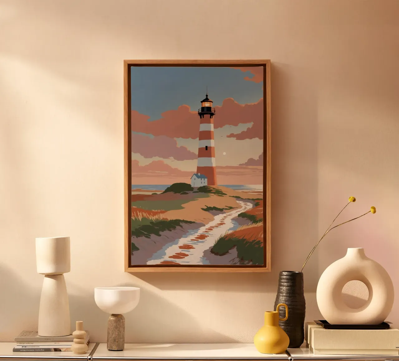 Texel: Lighthouse in summer | Werk 1 canvas by AlbertKlee