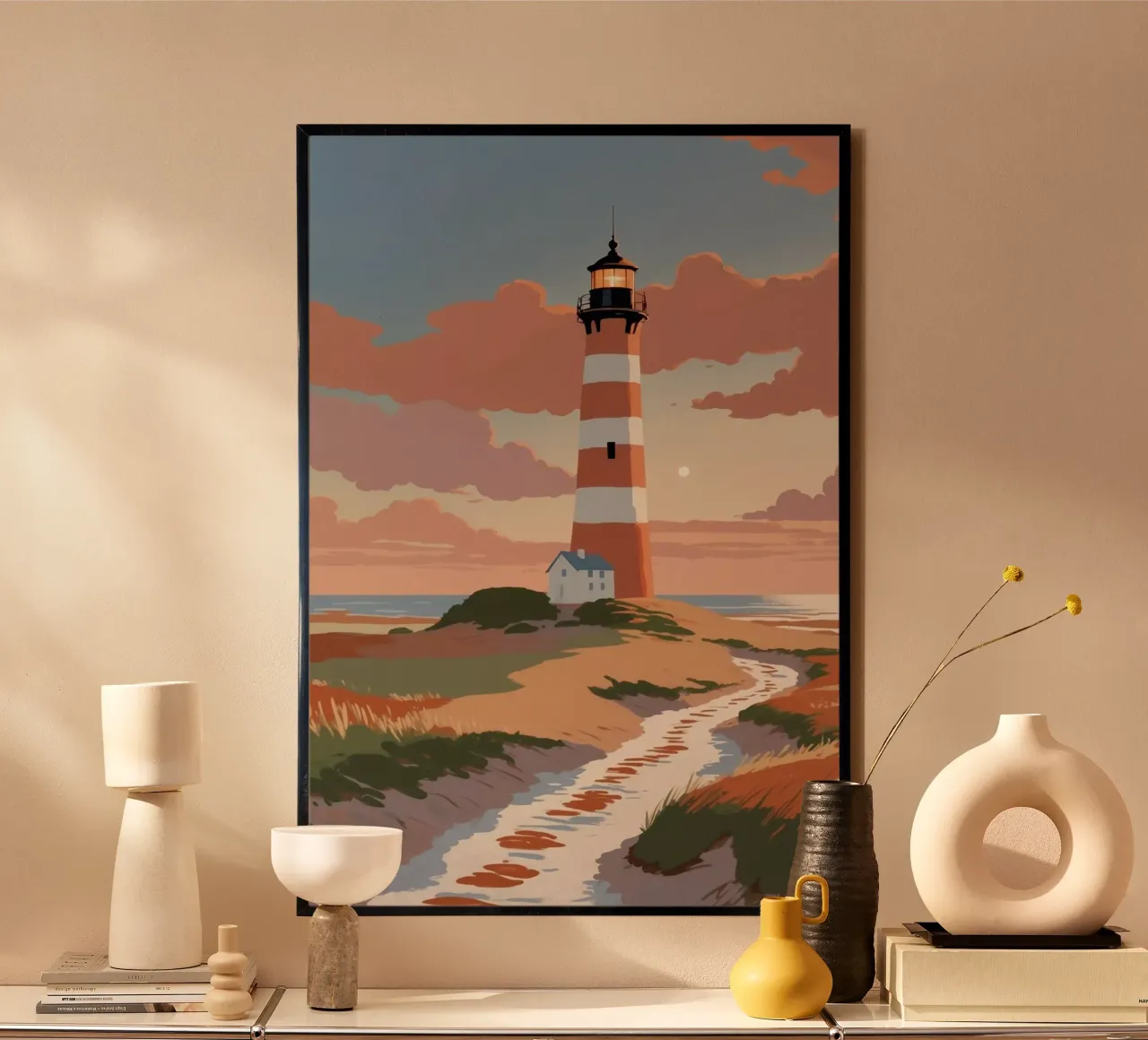 Texel: Lighthouse in summer | Werk 1 poster by AlbertKlee