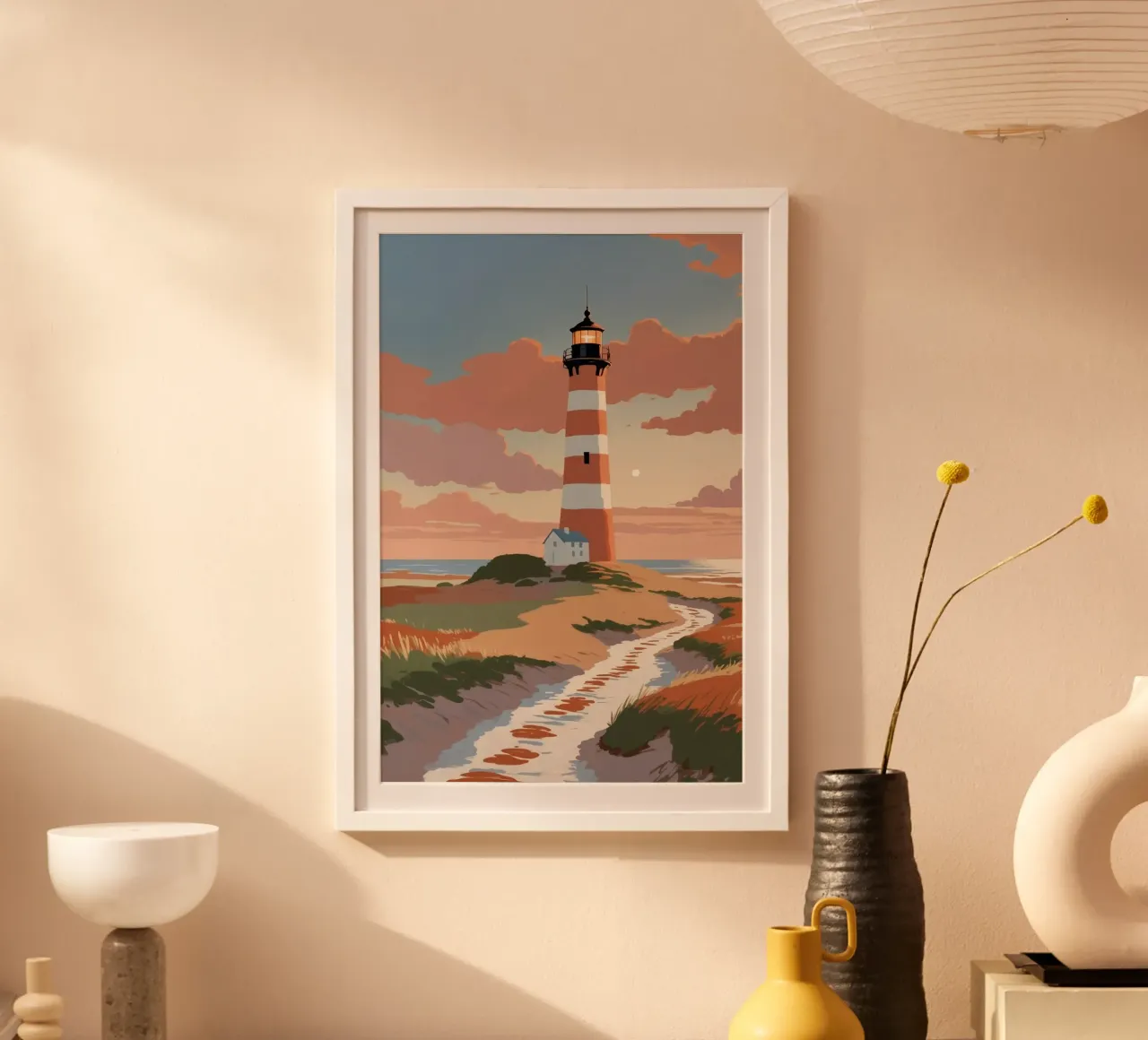Texel: Lighthouse in summer | Werk 1 poster by AlbertKlee