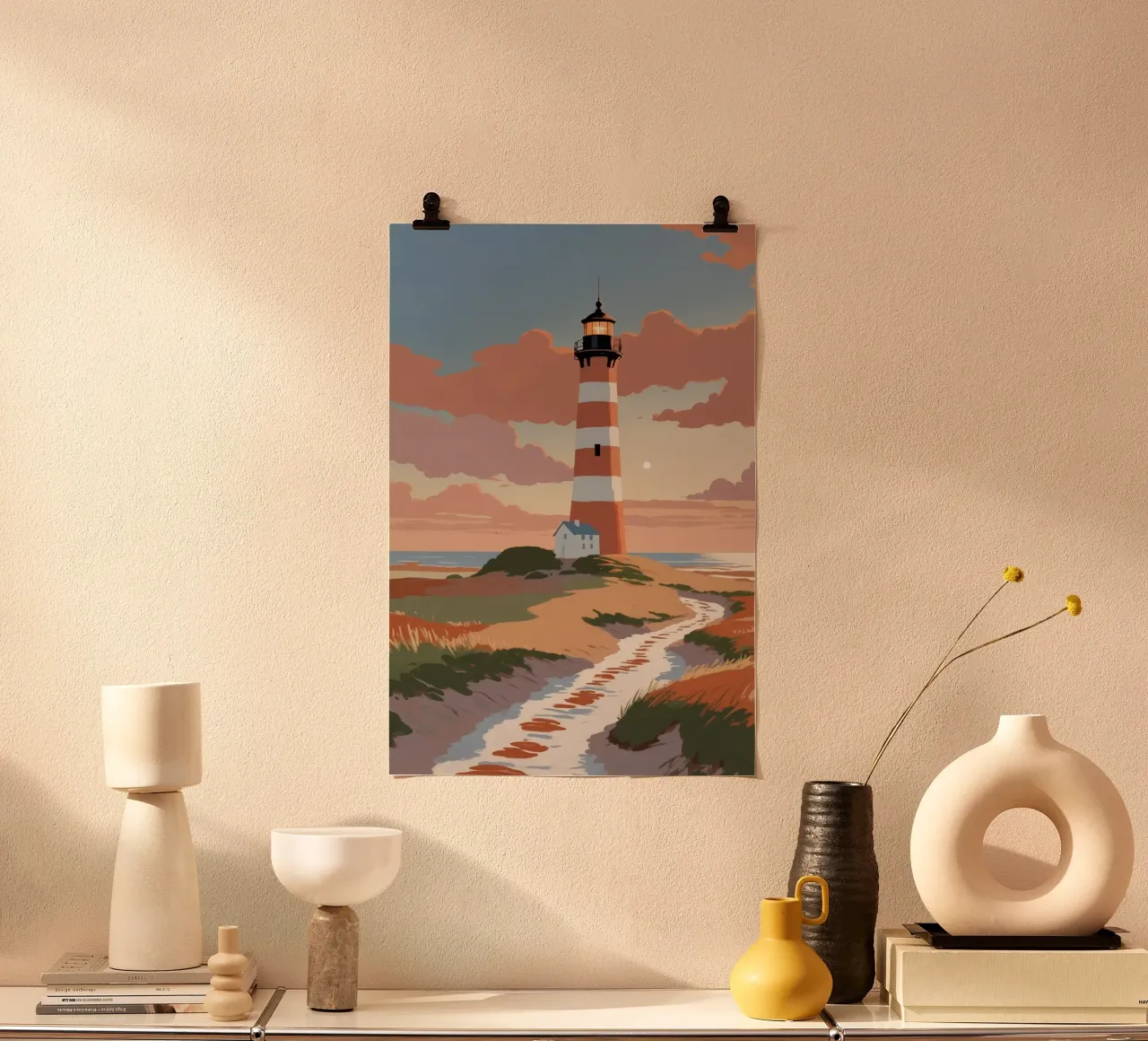 Texel: Lighthouse in summer | Werk 1 poster by AlbertKlee