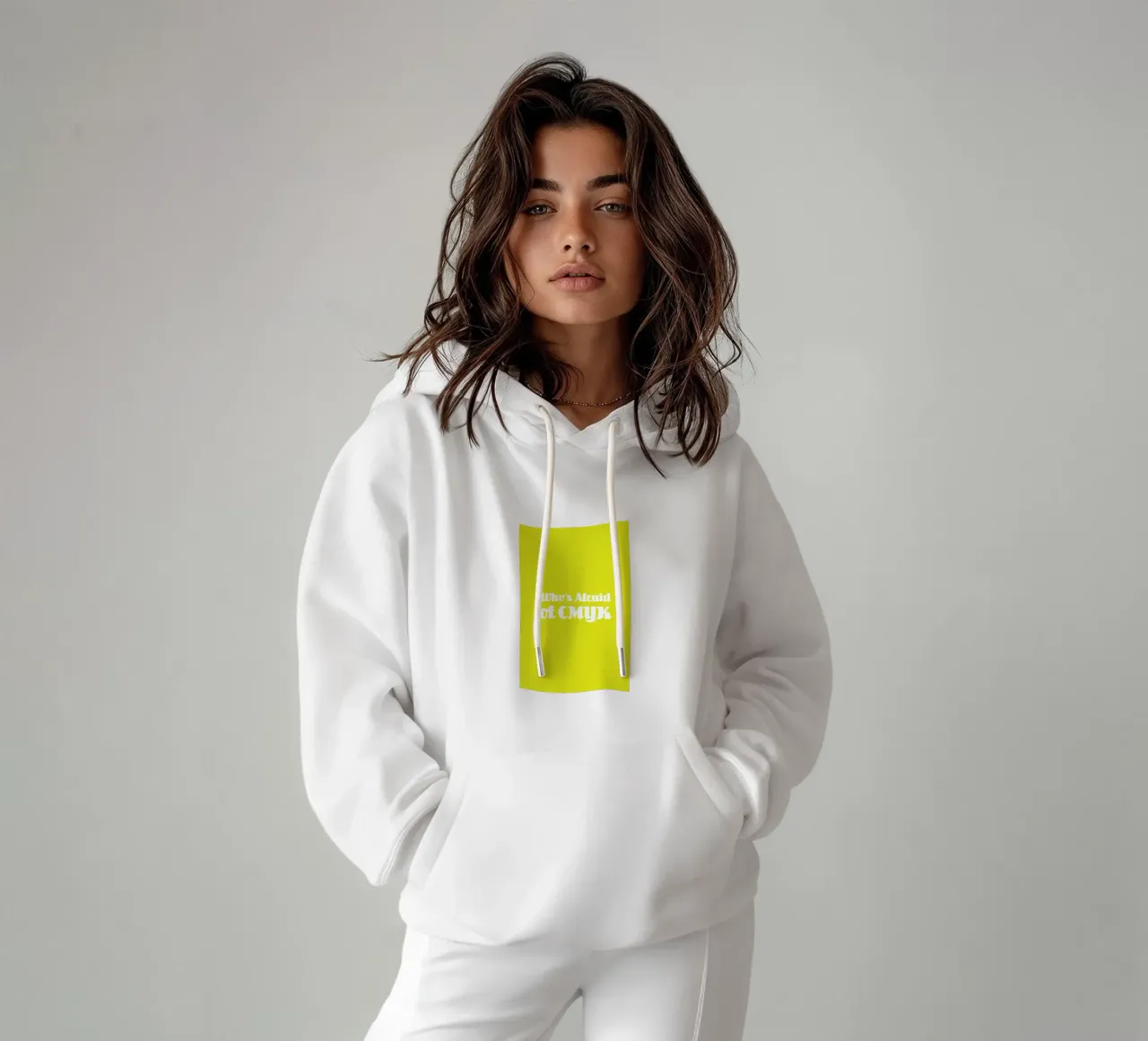 Who's Afraid of CMYK felpa con cappuccio da Andreas Wundersee