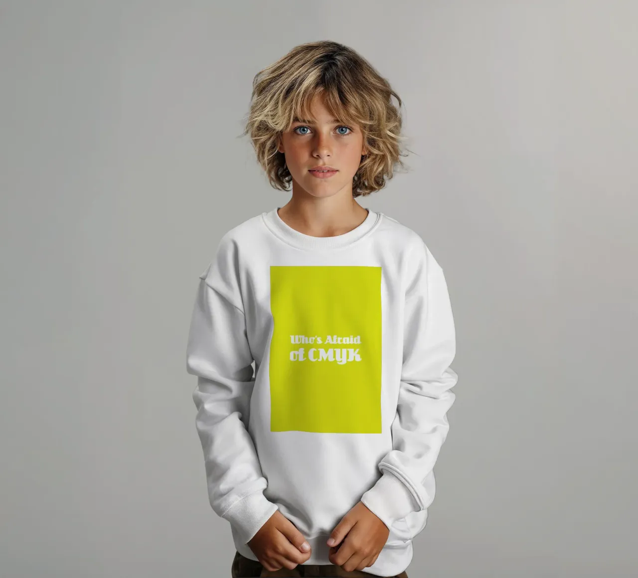 Who's Afraid of CMYK felpa bambino da Andreas Wundersee