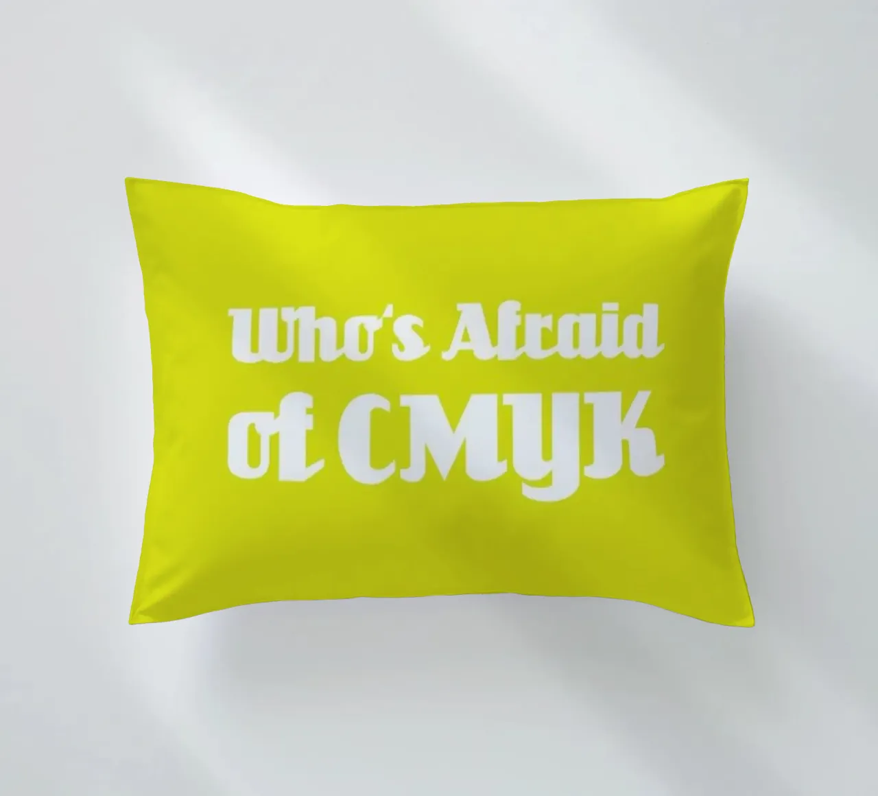 Who's Afraid of CMYK cuscino da Andreas Wundersee