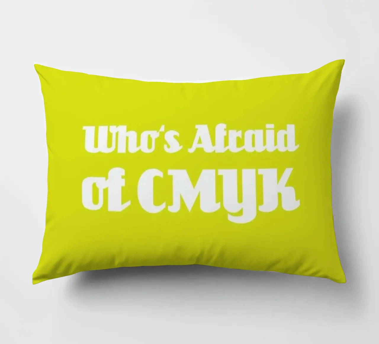 Who's Afraid of CMYK cuscino da Andreas Wundersee