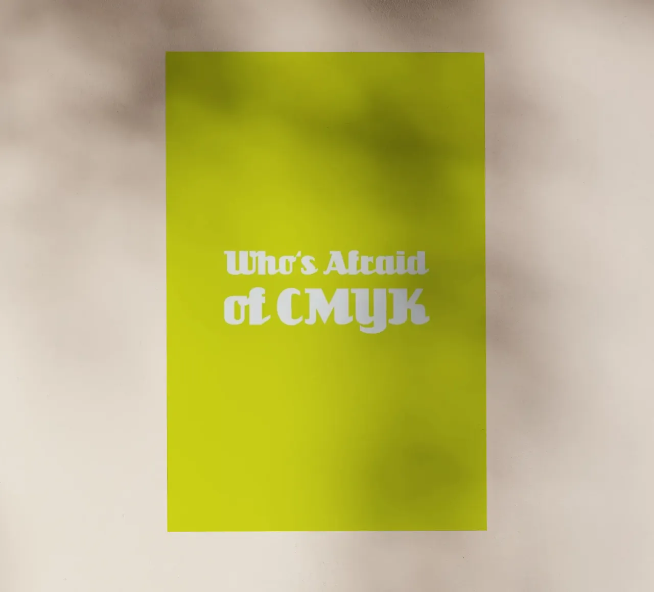 Who's Afraid of CMYK pellicola backlit da Andreas Wundersee