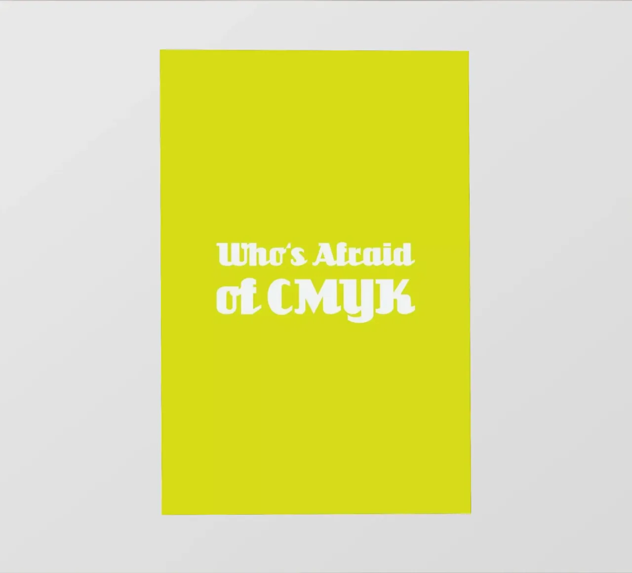 Who's Afraid of CMYK telo in pvc da Andreas Wundersee