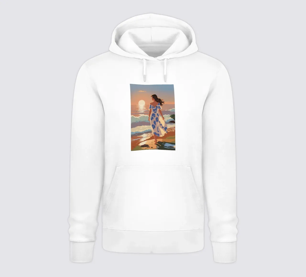 Texel: Tramonto magico in riva al mare | Werk 1 felpa con cappuccio da AlbertKlee