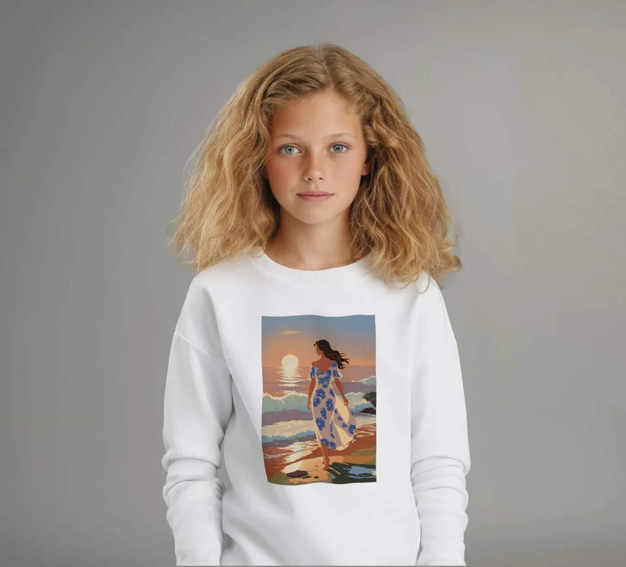 Texel: Tramonto magico in riva al mare | Werk 1 felpa bambino da AlbertKlee