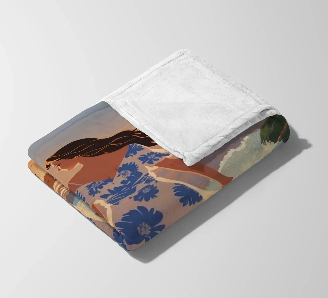 Texel: Tramonto magico in riva al mare | Werk 1 coperta in pile da AlbertKlee