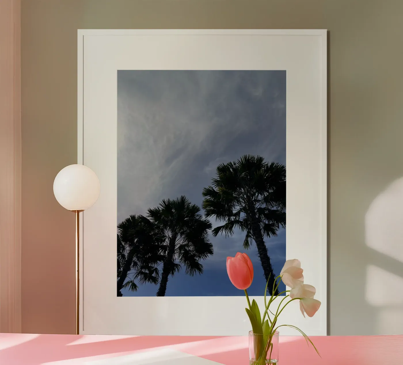Slighty cloudy palm trees poster da They Call Me Juja