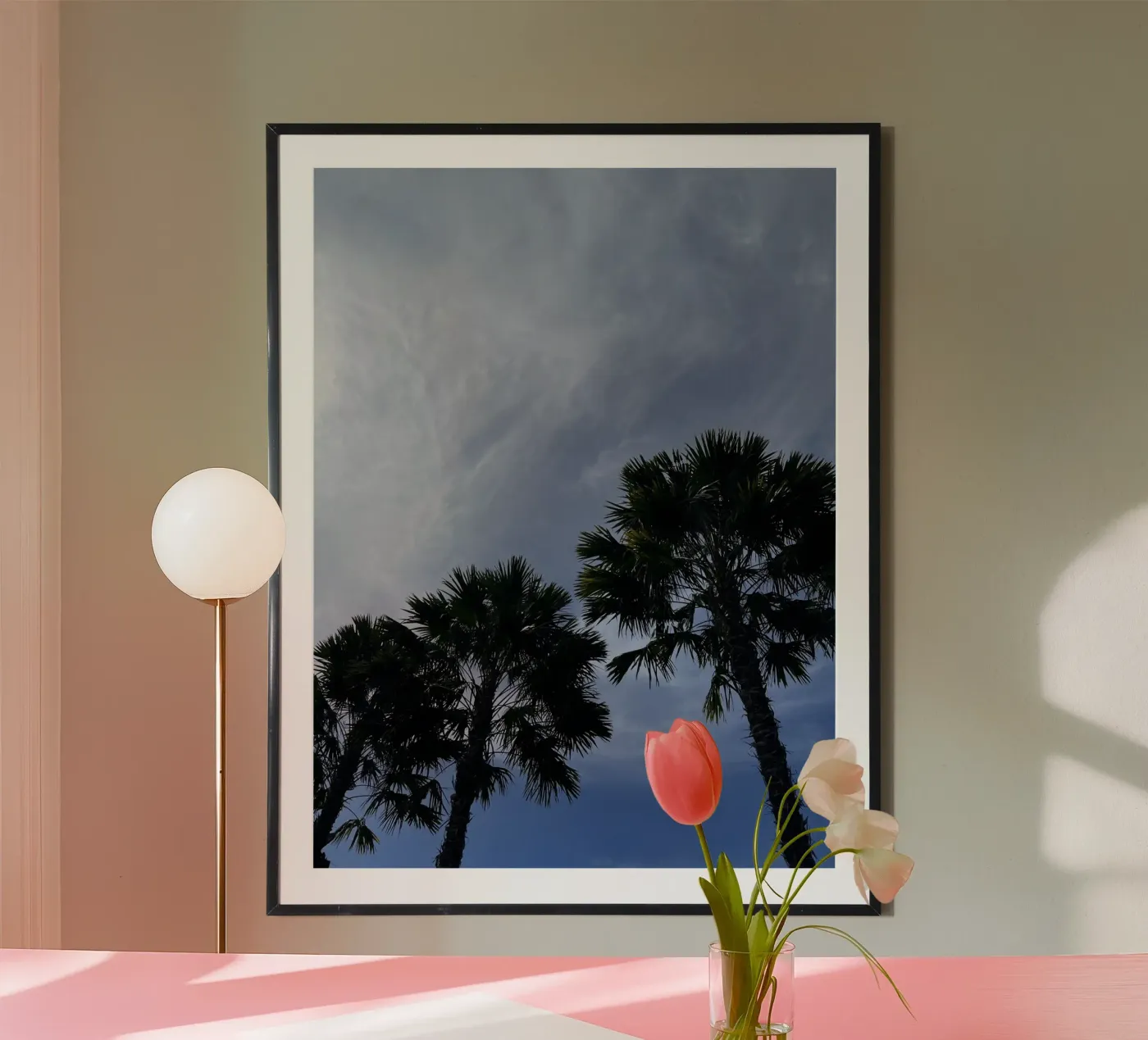 Slighty cloudy palm trees poster da They Call Me Juja