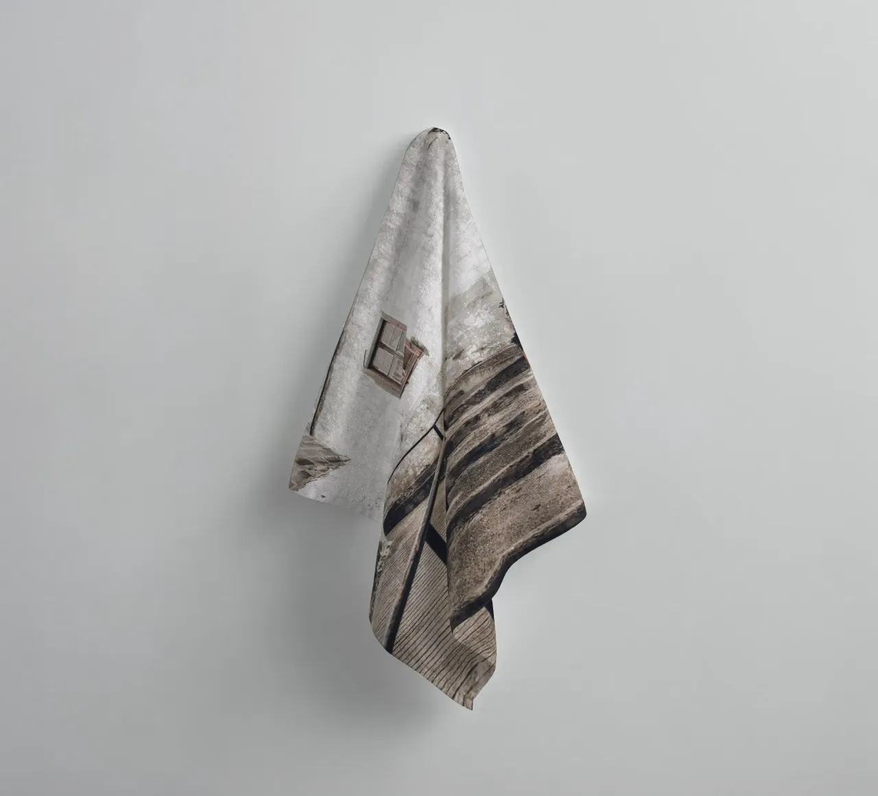 Rustic alleyway art - vintage architecture towel by Whole©