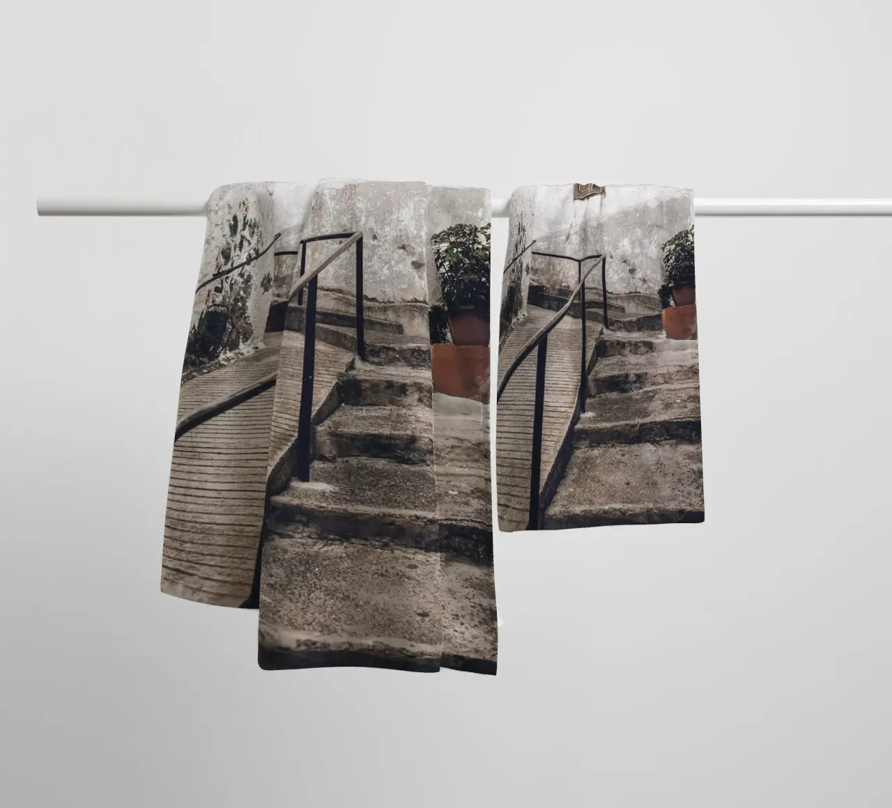 Rustic alleyway art - vintage architecture towel by Whole©