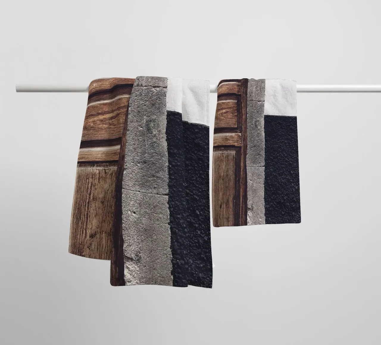 Rustic door art - vintage architecture towel by Whole©