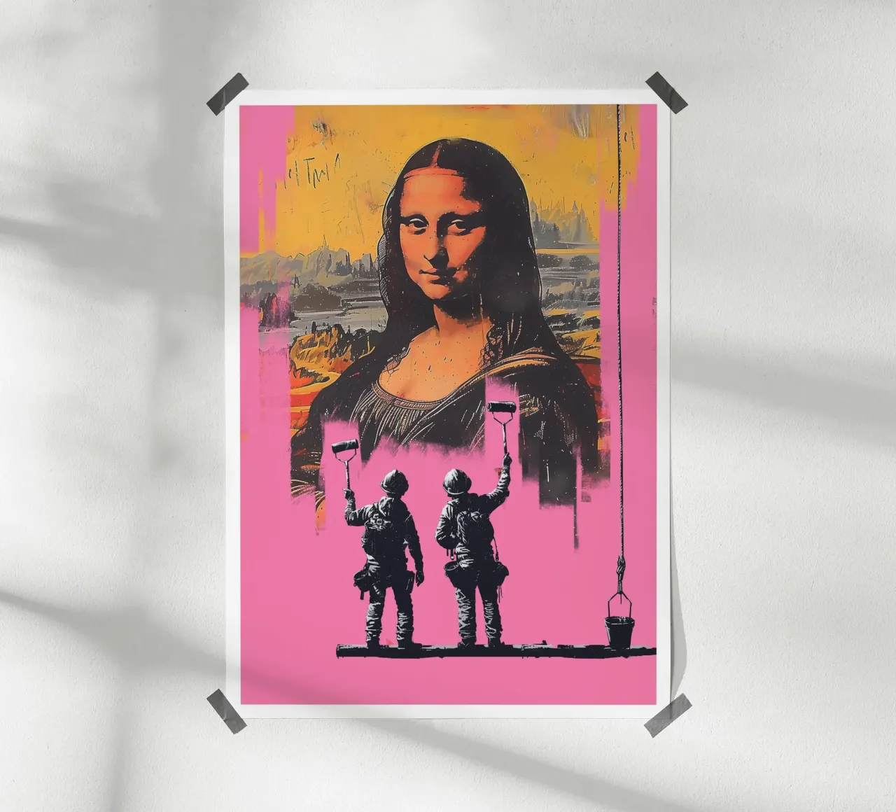 Mona in Pink poster con telaio in plastica da Dikhotomy