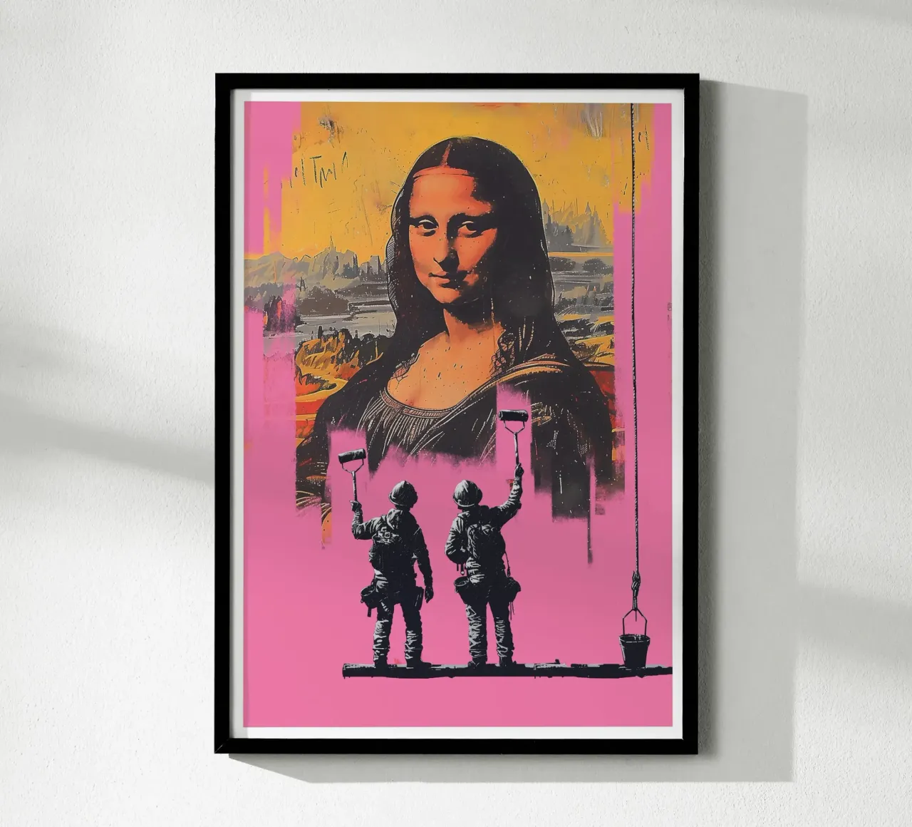 Mona in Pink poster con telaio in plastica da Dikhotomy