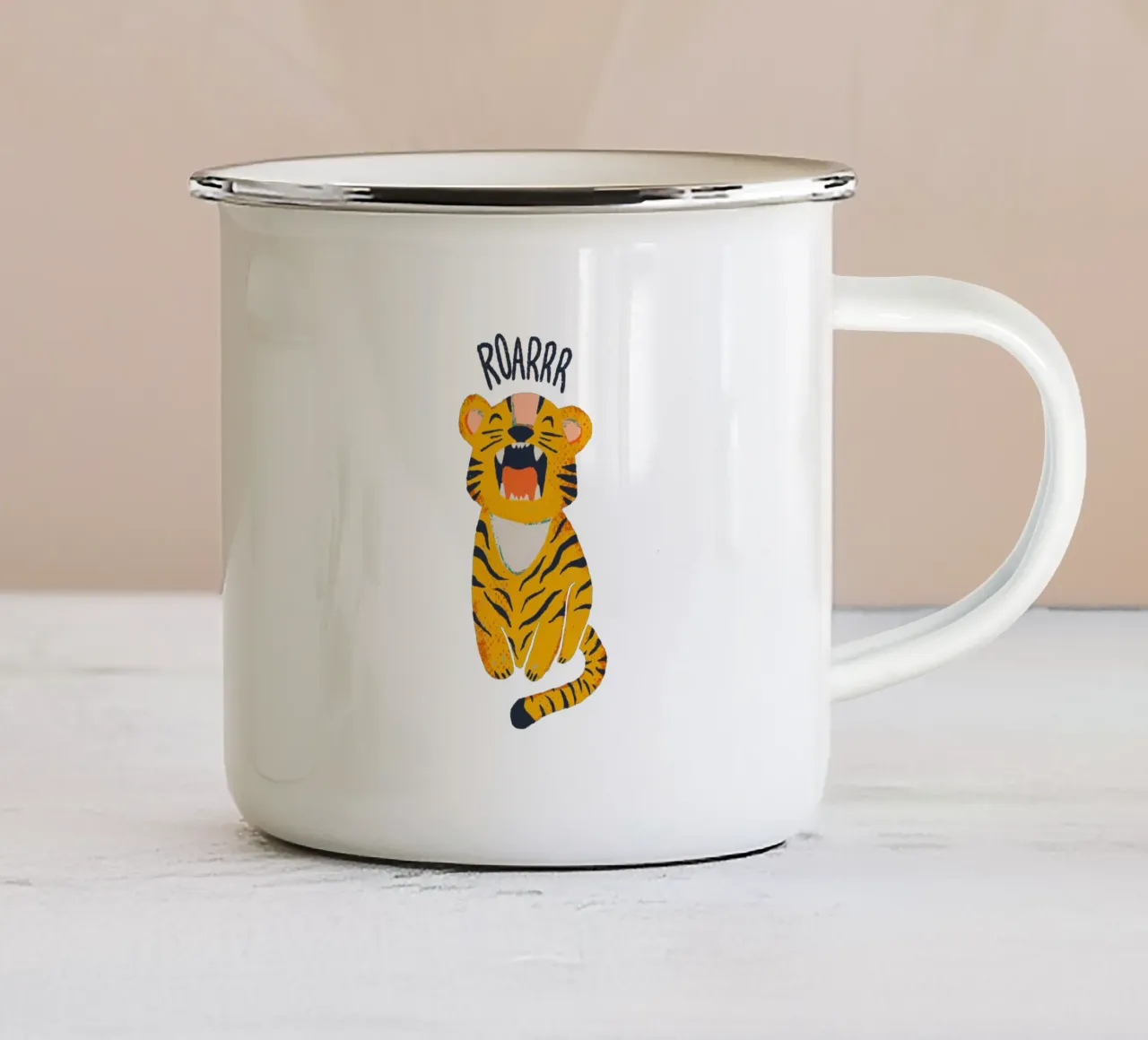 Little Tiger tazza in smalto da modeern