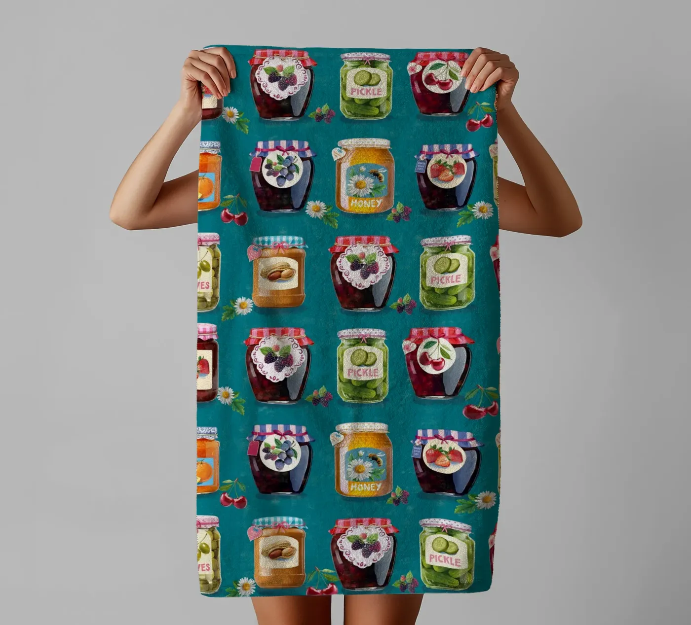Jar pattern towel by Rocket68