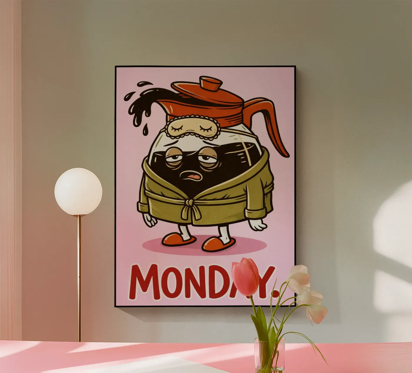 monday coffee acrylic glass by onerules