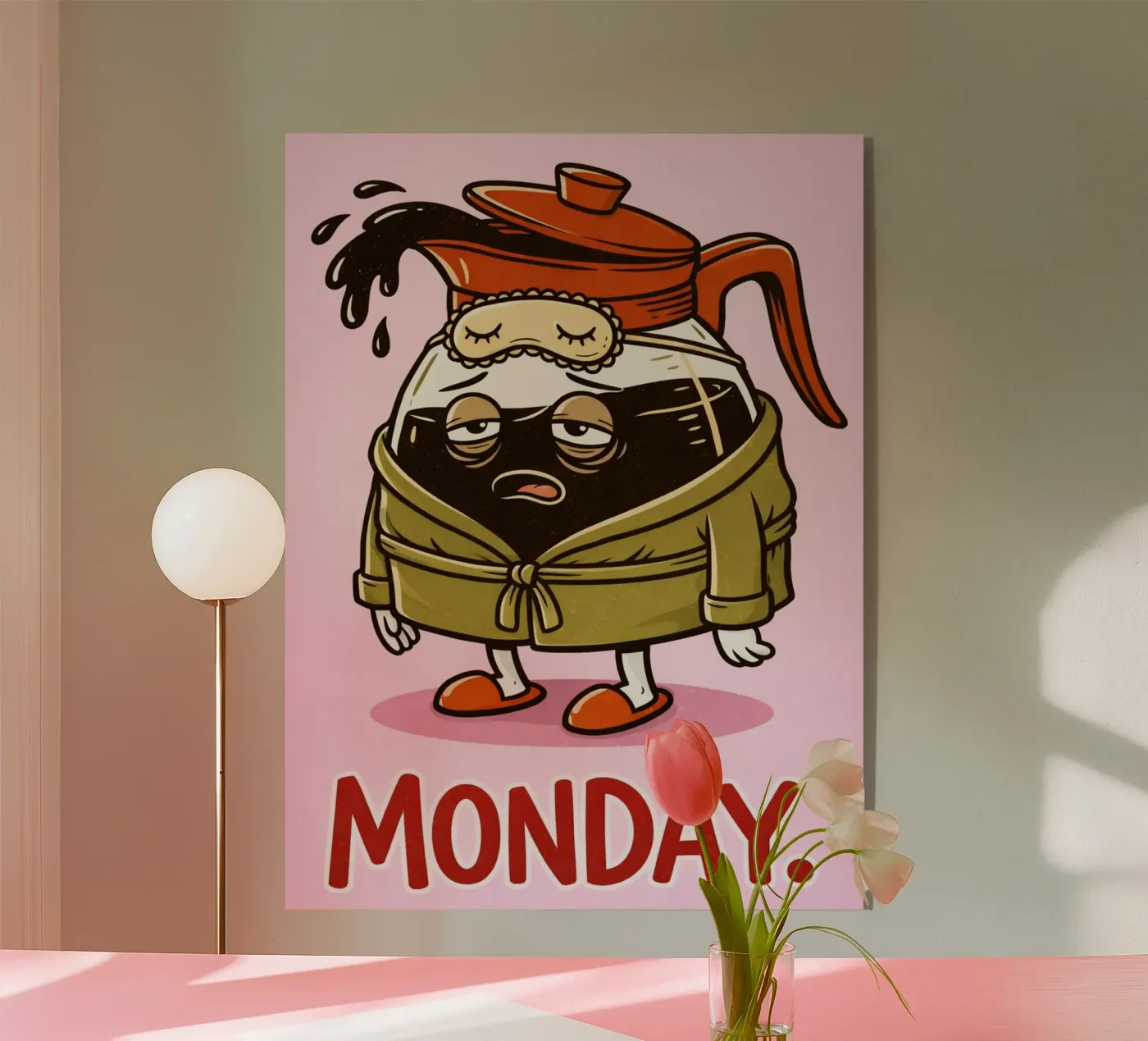 monday coffee acrylic glass by onerules