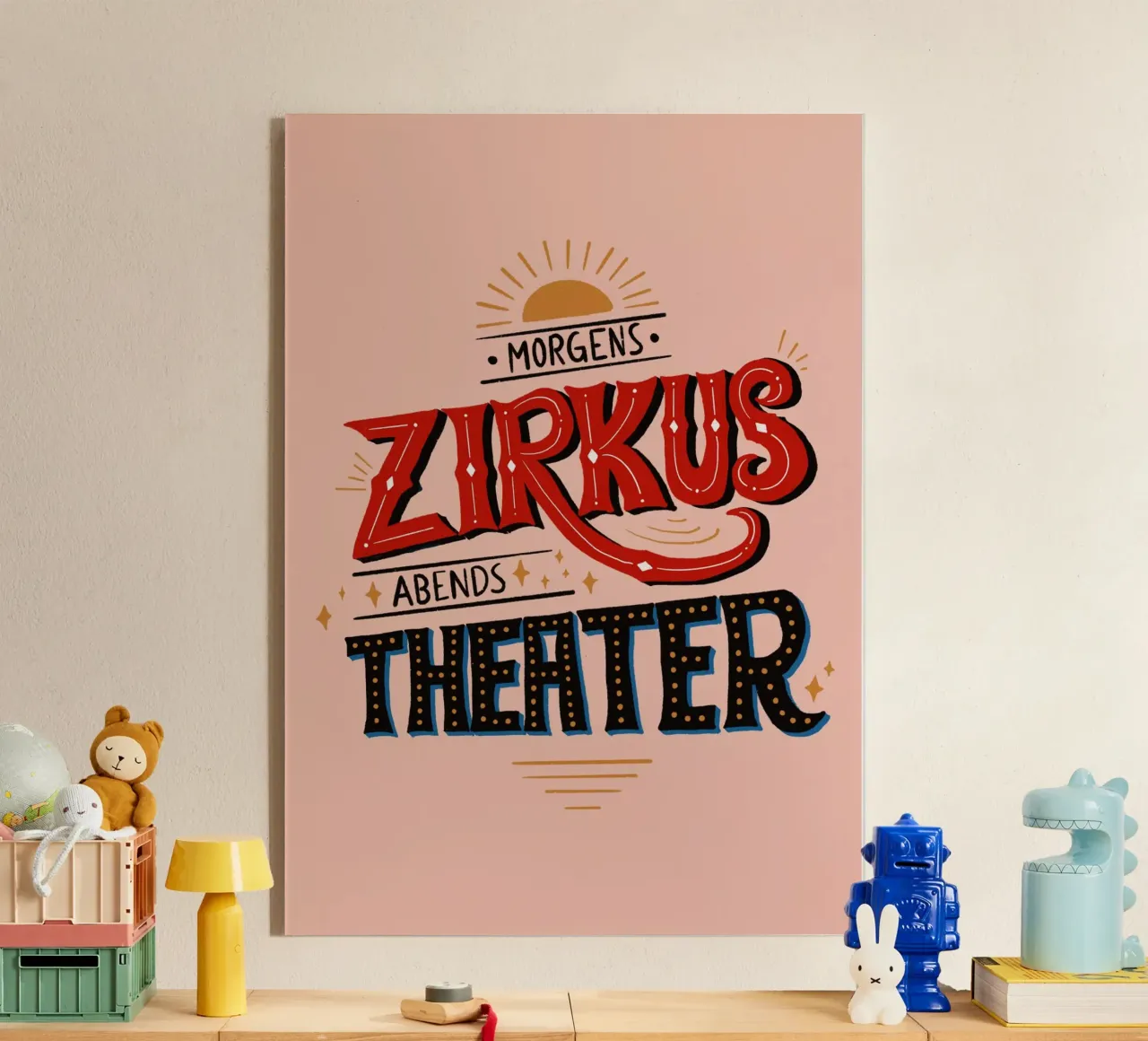 Morgens Zirkus, Abends Theater plexiglass da modeern