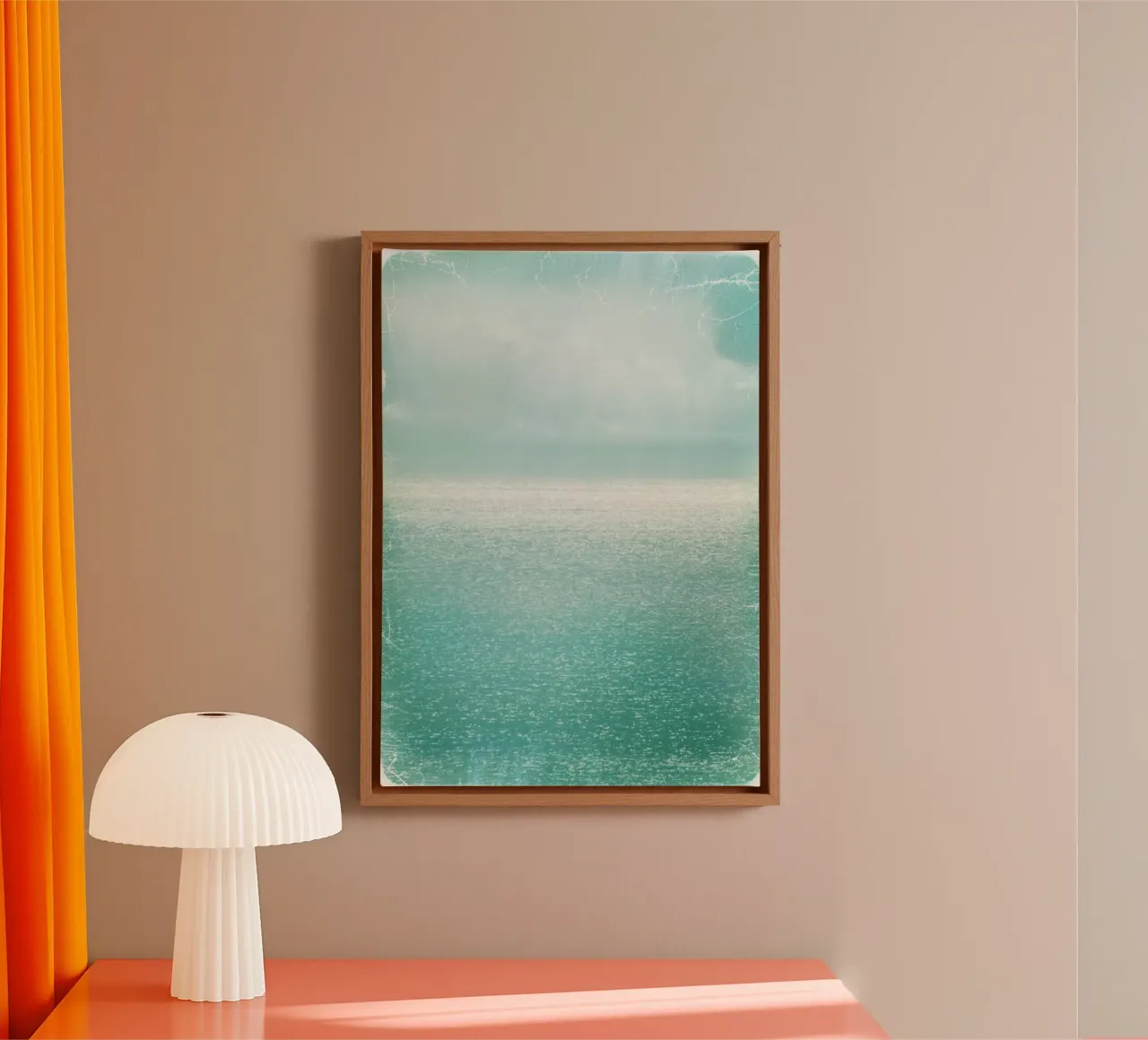 Mar Infinito lienzo con Marco flotante de Eva Nev Photography