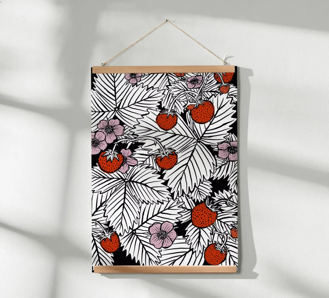 Erdbeeren poster con telaio in plastica da modeern