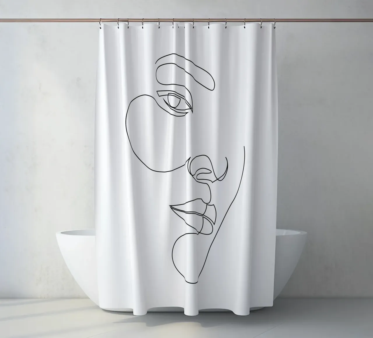 S14 - single line face tenda da doccia da Addillum
