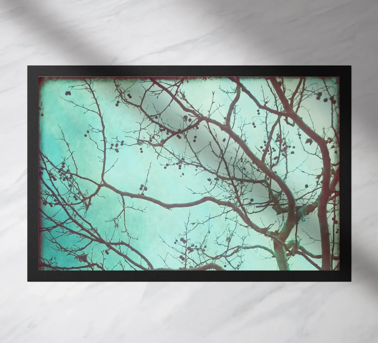 Tree and Dawn doormat by Eva Nev Photography