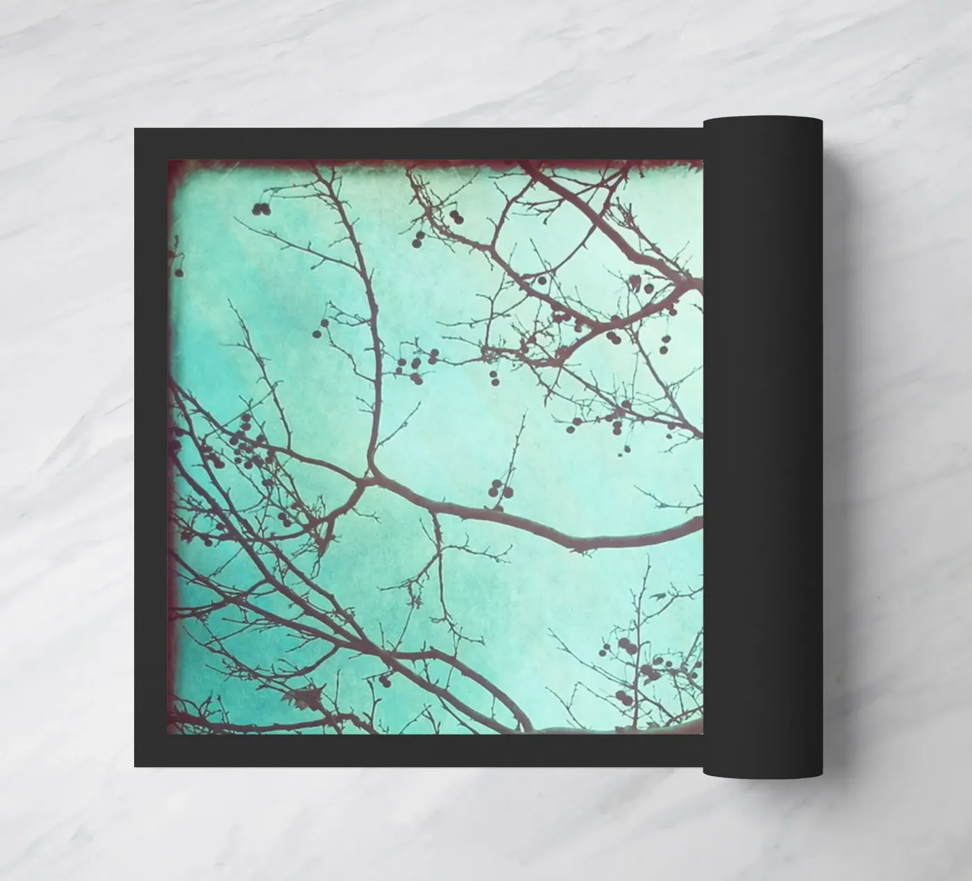 Tree and Dawn doormat by Eva Nev Photography