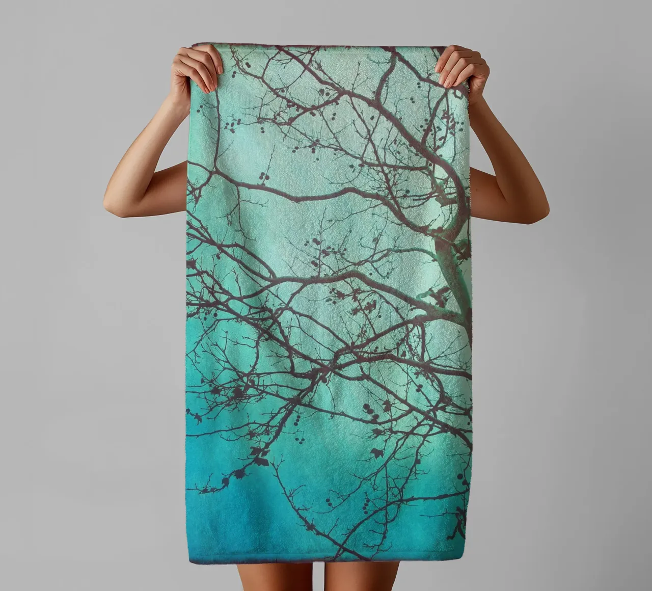 Tree and Dawn towel by Eva Nev Photography